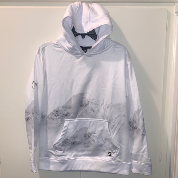 White snowy mountain graphic hoodie - Picture 2 of 4